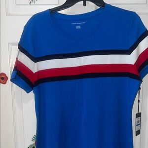 Tommy Hilfiger Royal Blue Striped Crew Dress